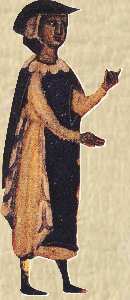 A medieval depiction of Bernart de Ventadorn.