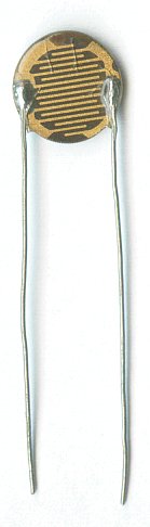 A light-dependent resistor.