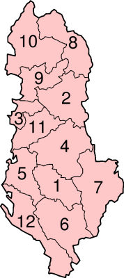 Counties (prefectures)of Albania