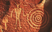 Petroglyph attributed to Classic Vernal Style, Fremont archaeological culture, eastern Utah.