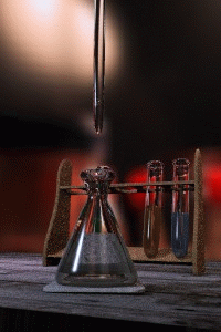 Acid titration.