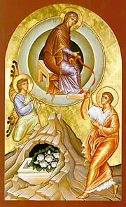 St. Thomas receiving the Virgin Mary's girdle from heaven
