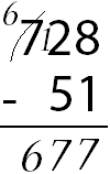 A subtraction problem.