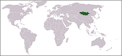 Location of Mongolia