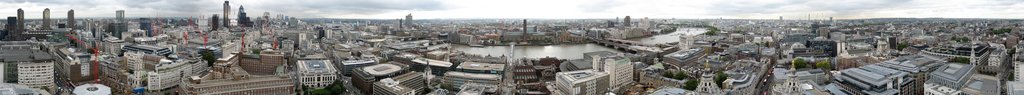 A panorama of modern London, taken from the Golden Gallery of Saint Paul’s Cathedral