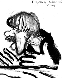 Mayakovsky's caricature of Korney Chukovsky