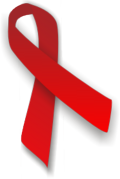 The red ribbon is a global symbol for solidarity with people living with AIDS as well as those who are HIV positive.