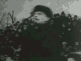 Lenin speaks to a crowd.