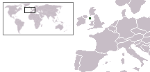 Location of the Isle of Man