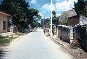 Typical village street in Yucatán