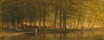 The Camp Meeting by Worthington Whittredge.