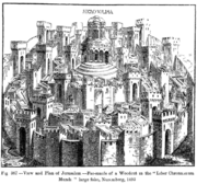 View and Plan of Jerusalem. A woodcut in the "Liber Chronicarum Mundi," Nuremberg, 1493