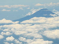 Image of Mount Fuji taken from an airplane
