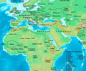Near East in 800C.E., showing the Bulgarian Empire and its neighbors.