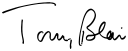 Tony Blair's signature