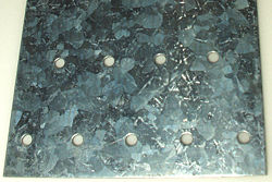 A galvanized surface.