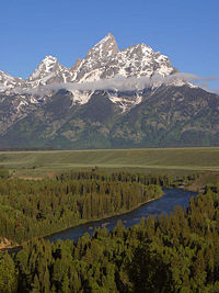 Teton Range in Grand Teton National Park, Wyoming