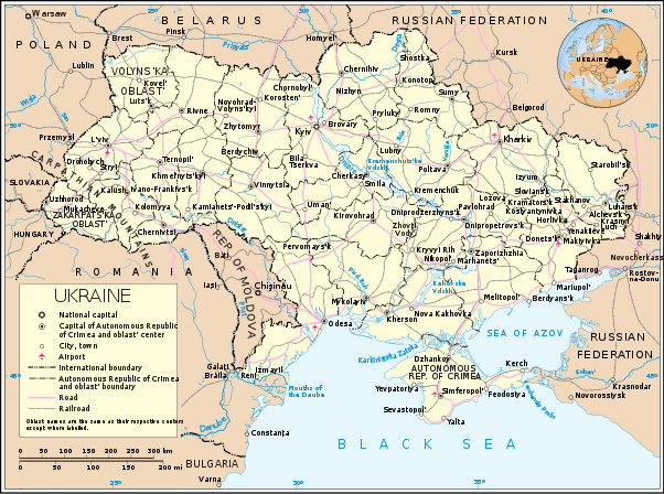 World Map Ukraine