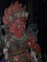Yama, Dharmapala, the Lord of Death, is revered in Tibet as a guardian of spiritual practice, and was likely revered even before the conversion of Tibet from Bön to Buddhism in the fourth century Field Museum, Chicago.