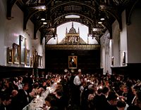A formal dinner at St Johns College, Cambridge.