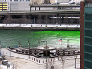 Fluorescein used in the Chicago River.