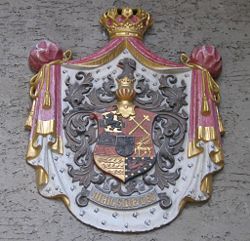 Combined coat of arms of the House of Hohenzollern-Sigmaringen (1849).