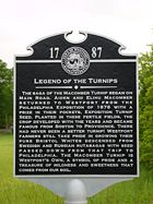 Macomber turnip historic marker
