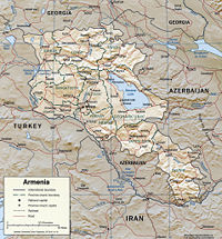 Detailed map of Armenia