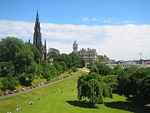 Looking northeast across part of Princes Street Gardens.
