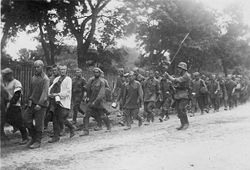 Russian POWs on the way to German prison camps 1941.