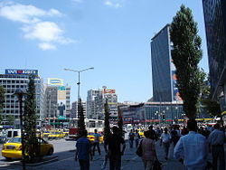 The Kızılay Square is the heart of Ankara.
