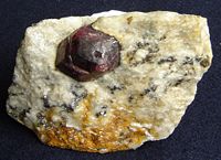 Almandine in gneissic rock