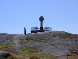 Cross devoted to Saint Ansgar in Birka, Sweden