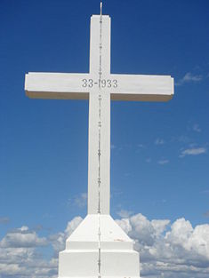 Cross on Mt.Krizevac, the site of many reported miracles, near Apparition Hill, Medjurgorje.