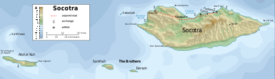 Map of the Socotra archipelago
