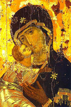 Our Lady of Vladimir, one of the holiest medieval representations of the Virgin Mary