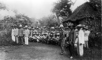 Filipino soldiers outside Manila in 1899.
