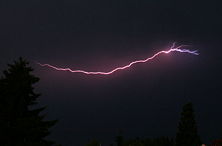 Cloud-to-cloud lightning, Steinenbronn, Germany