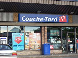 Couche-tard convenience store in Montreal, Quebec, Canada