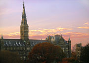 Healy Hall is the school's most iconic building.
