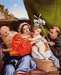 Anthony of Padua with the Madonna and Saint Hieronymus