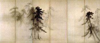Shōrin-zu byōbu, Hasegawa Tohaku