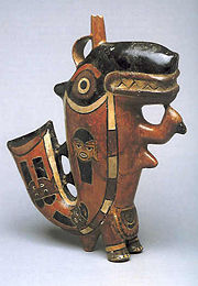 Killer Whale, Nasca Culture, pottery, Larco Museum, Lima, Perú.