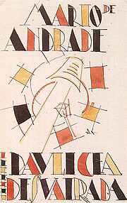 Di Cavalcanti's cover for Paulicéia Desvairada, 1922.