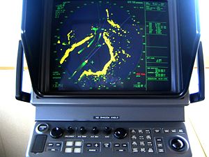 Radar display commonly found on ships.
