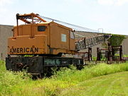 Diesel-powered railroad crane for maintenance work – Tampa, Florida.