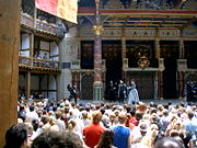 Modern "groundlings" at the reconstructed Globe Theater, London.
