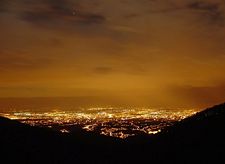 Zagreb - night view of the city lights