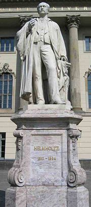 Helmholtz in front of Humboldt University in Berlin.