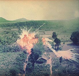U.S. bombs NLF positions in 1965